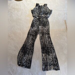 Thalia Sodi Monochrome Patterned Jumpsuit